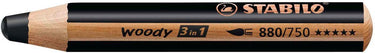 Stabilo woody 3 in 1 - multitalent potlood - zwart - per stuk