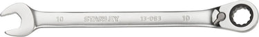 Stanley - fatmax omkeerbare ringsteeksleutel met ratel 10mm - steeksleutel - sleutelgereedschap - 1 stuk(s)