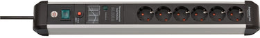 Brennenstuhl premium-protect-line 60.000a stekkerdoos met overspanningsbeveiliging 6-voudig 5m h05vv-f 3g1,5