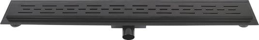 Differnz douchegoot - 7 x 7 x 80cm - met flens - rvs zwart