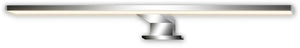 B.k.licht dun - led spiegelverlichting - warm wit licht - spiegellamp - klembaar of schroefbaar - chroom - 50x10.5x4 cm