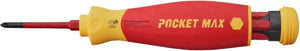Wiha schroevendraaier met bitmagazijn pocketmax® electricgemengd met 4 slimbits - 45296