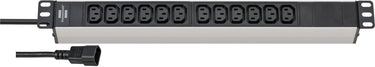 Brennenstuhl alu-line 19 stekkerdoos voor schakelkasten 12-voudig 2m h05vv-f 3g1,0