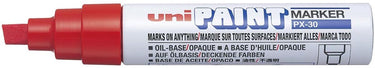 Posca uni paint px-30 rode paint marker - 4 - 8,5 mm beitelpunt - verfstift op oliebasis geschikt voor vele ondergronden zoals; glas, papier, ceramiek, plastic of metaal