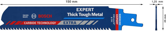 Bosch 3x expert dik stevig metaal s 955 chc reciprozaagblad - 260...