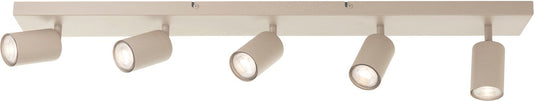 Brilliant jello - plafondlamp - led gu10 5x5w - 350 lm - 3000k - dimbaar - champagne