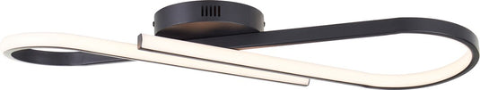 Brilliant hinton - plafondlamp - led 24w - 3000k - zwart - 3-step-dimbaar