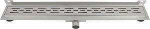 Differnz douchegoot - muur flens rvs - 7 x 7 x 70 cm