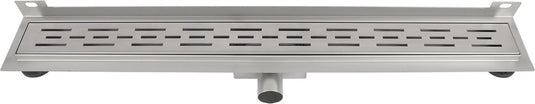 Differnz douchegoot - muur flens rvs - 7 x 7 x 80 cm