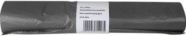 Q-connect vuilniszak 25 micron, ft 60 x 90 cm, 60-65 liter, grijs, rol van 20 stuks