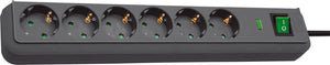 Brennenstuhl stekkerdoos eco-line bn3318 6 stopcontacten zwart