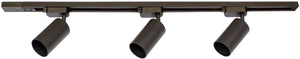 Integral 1 meter 1-fase railset zwart inclusief 3x gu10 spots (excl. lichtbron) met eindkap | 3 x gu10