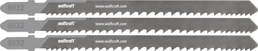 Wolfcraft - 3 decoupeerzaagbladen voor hout met spijkers schroeven - 65mm - bim met t-schacht - 8032000