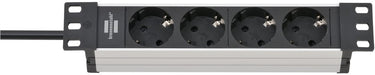 Brennenstuhl alu-line 10 stekkerdoos voor schakelkasten 4-voudig 2m h05vv-f 3g1,5