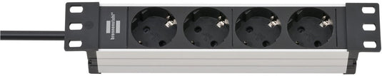 Brennenstuhl alu-line 10 stekkerdoos voor schakelkasten 4-voudig 2m h05vv-f 3g1,5
