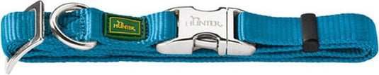 Hunter vario - hondenhalsband - alu-strong - turkoois - maat m - 1.5x40-55cm