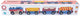Mentari treinset - goederentrein - 36x3,5x5,5cm - met afneembare stukken - 18 maanden
