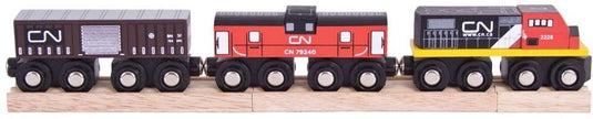 Bigjigs houten cn trein,5dlg