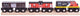 Bigjigs houten cn trein,5dlg