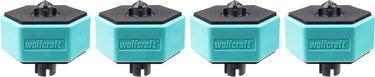 Wolfcraft - werkbank accessoires - 4 multifunctionele anti slip werkstuksteunen voor werktafel - 20mm - 6892000