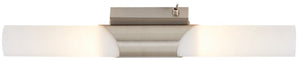 B.k.licht briloner kabili - led spiegellamp - spiegelverlichting badkamer - 2x e14 fitting - nickel - 43.5 cm