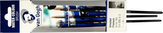 Van gogh penselenset voor aquarelverf, serie 191 nr. 000-0-2