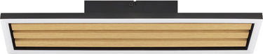 Brilliant calma - plafondlamp - led 20w - 2600lm - 3000k - 3-step dimbaar - zwart hout