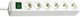 Brennenstuhl eco-line met schakelaar 6-voudig wit 3 m h05vv-f 3g1,5