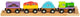 Bigjigs monster trein bjt610 - houten speelgoed trein met 3 wagons