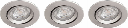 Philips led philips sparkle inbouwspot - 3-lichts - nikkel