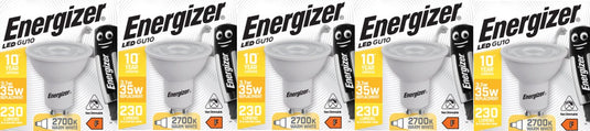Energizer energiezuinige led spot - gu10 - 3,1 watt - warmwit licht - niet dimbaar - 5 stuks