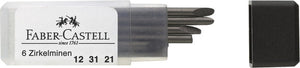 Faber-castell faber castell potloodstiftjes voor passer - koker a 6 st.