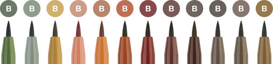 Faber-castell tekenstift - pitt artist pen - earth - 12 stuks - fc-267422