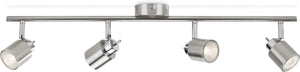 Philips led philips meranti opbouwspot - 4-lichts - nikkel