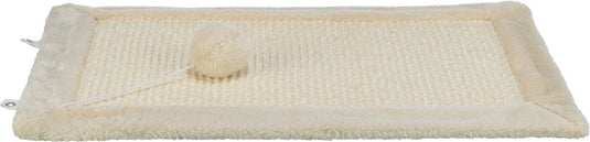 Trixie krabmat - sisaltapijt bruin 55x35cm - 2 stuks, pluche middenstuk