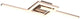 Rl live your light reality viale - plafondlamp - nikkel mat - incl. 1x smd 17 w - zwenkbaar