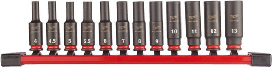 Milwaukee accessoires milwaukee shockwave™ krachtdoppenset 1 4 vierkant | lang | 12-delig - 4932480453