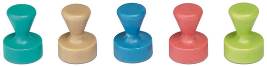 Maul magneet kegel 10 stuks 1,5 kg kunststof neodymium ø 1.2 x 1.6 cm licht blauw bruin groen pink turquoise