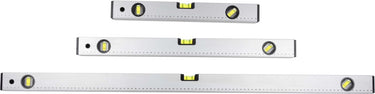 Kinzo waterpassen - waterpas set 40 60 100 cm - 0° 45° 90° - aluminium - grijs