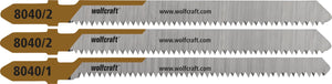 Wolfcraft - 3 decoupeerzaagbladen voor metaal - fijne snede - u-schacht – voor staal, koper en aluminium, staalprofielen en metal stud - 8036000