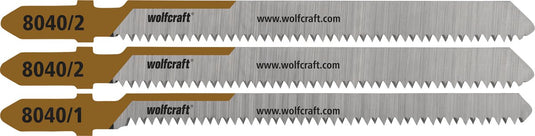 Wolfcraft - 3 decoupeerzaagbladen voor metaal - fijne snede - u-schacht – voor staal, koper en aluminium, staalprofielen en metal stud - 8036000