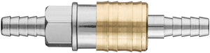 Neo serie - snelkoppeling voor compressor - 8 mm - roestvrij staal en messing