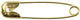 Creativ company veiligheidsspelden l: 22 mm dikte 0 6 mm goud 100stuks
