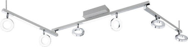 Eglo cardillio 1 - spot - 9 lichts - aluminium, chroom - gesatineerd