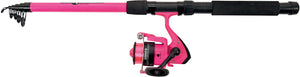 Albatros - tele combo pink - telescopische werphengel molen - 240cm - pink