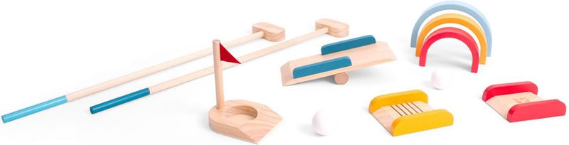 Afbeelding laden in galerijviewer, Bs toys houten golfset - buitenspeelgoed voor kinderen - minigolf - midgetgolf - golfset kinderen - buiten speelgoed - buitenspel - buiten spellen - tuin speelgoed - houten speelgoed - cadeau kind
