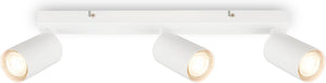 Briloner tib - plafondspots met 3 lichtpunten - spotjes met gu10 fitting - draaibar - kantelbaar - opbouwspots - 44 cm