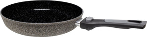 Eurotrail koekenpan stone ø 24 cm - koekenpan - gezond koken - afneembare handgreep - keramische antiaanbaklaag - ruimtebesparend