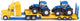 Siku 1805, vrachtwagen met new holland-tractoren, 1:87, metaal kunststof, geel blauw, vele functies