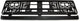 Merkloos sans marque kentekenplaat houder hard - zwart - voor plaatmaat: 520x110mm - enkel 1 stuk
